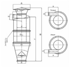 чертеж циклона ЦОЛ в Ярославле
