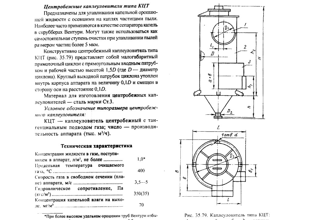 Чертеж каплеуловителя КЦТ в Ярославле